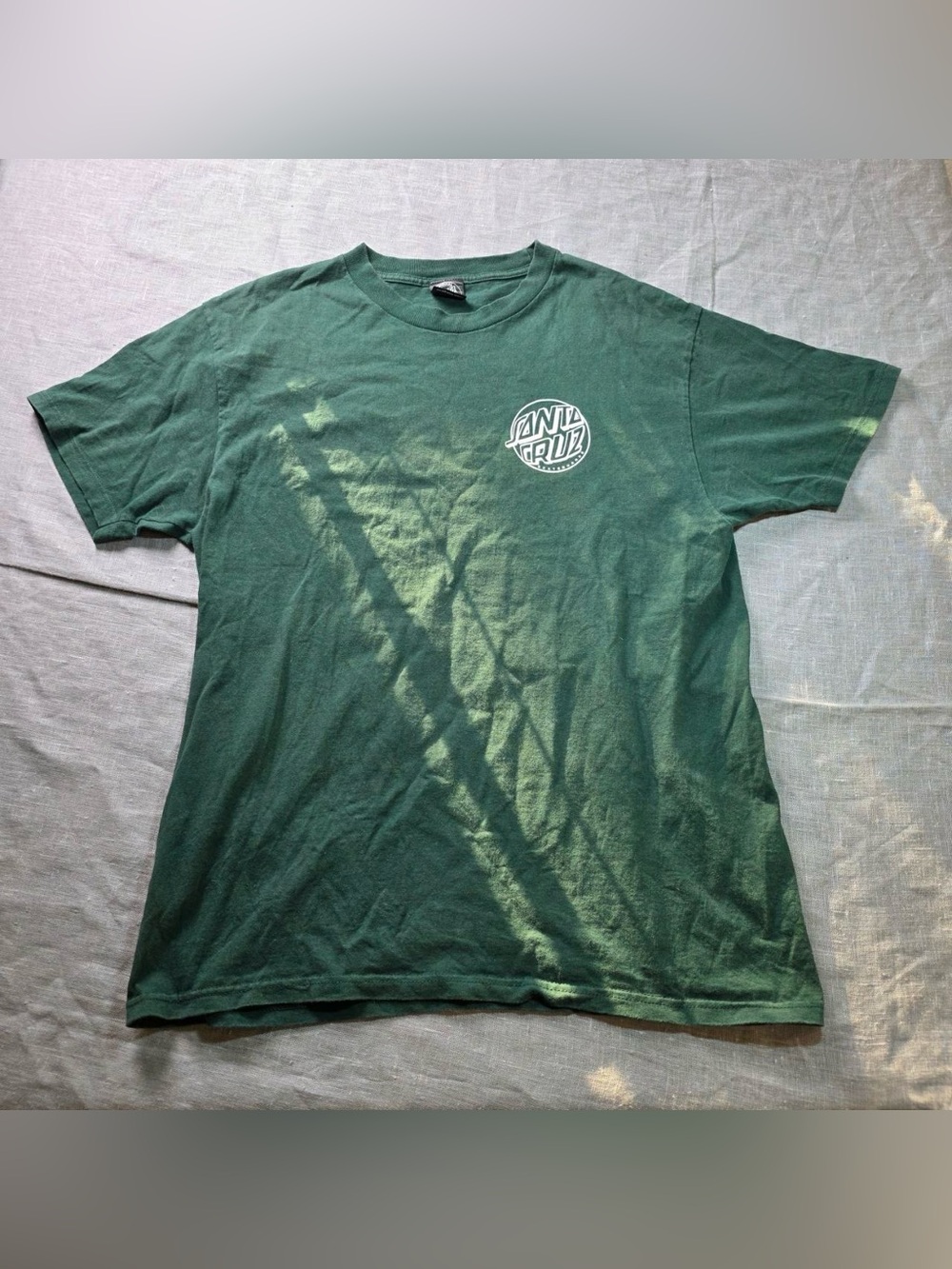 Santa Cruz Skateboards Classic Dot Logo Graphic T-Shirt Mens Medium Dark Green